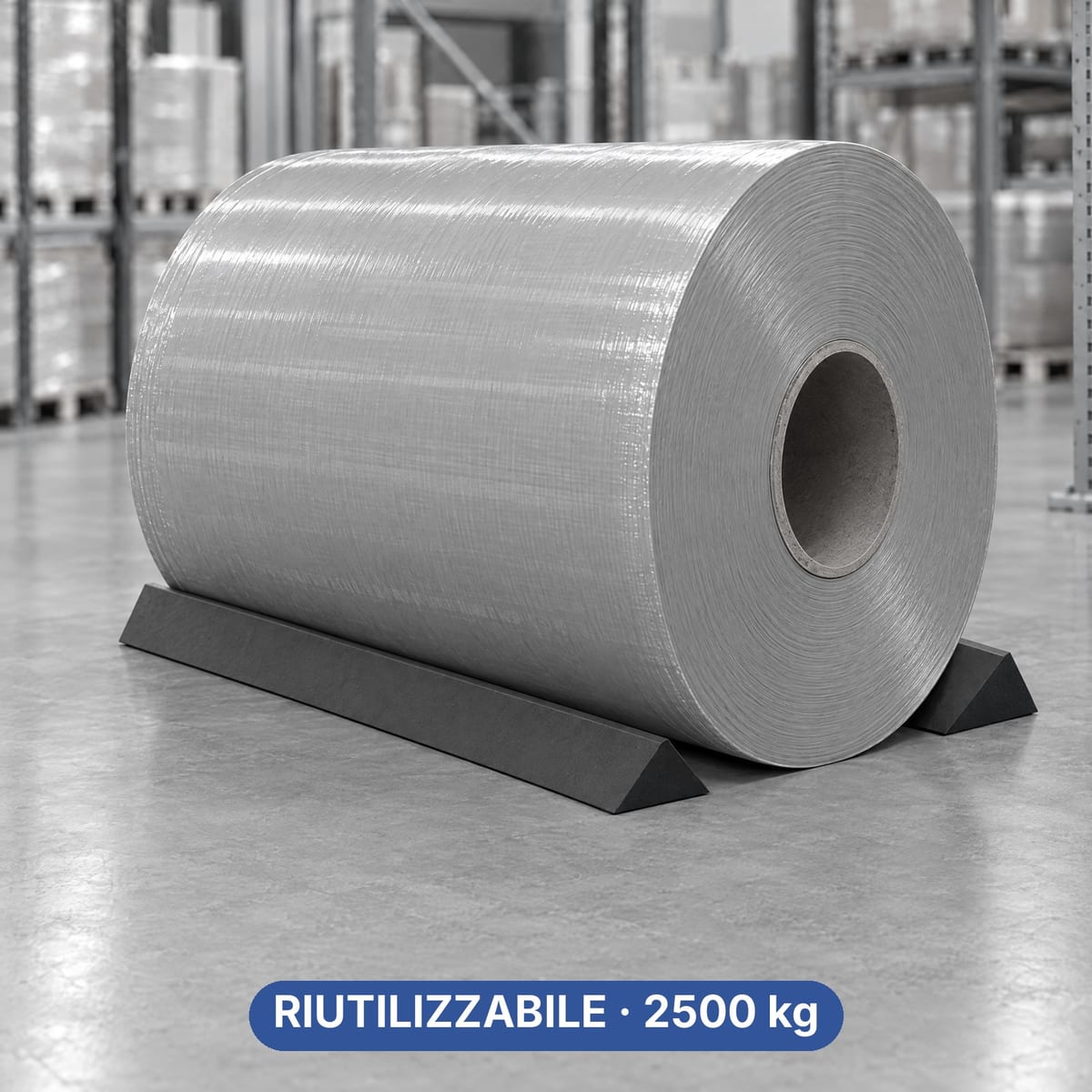 Cuneo ferma bobine riutilizzabile ROLL KU04-570 in PE con cuscinetti in gomma