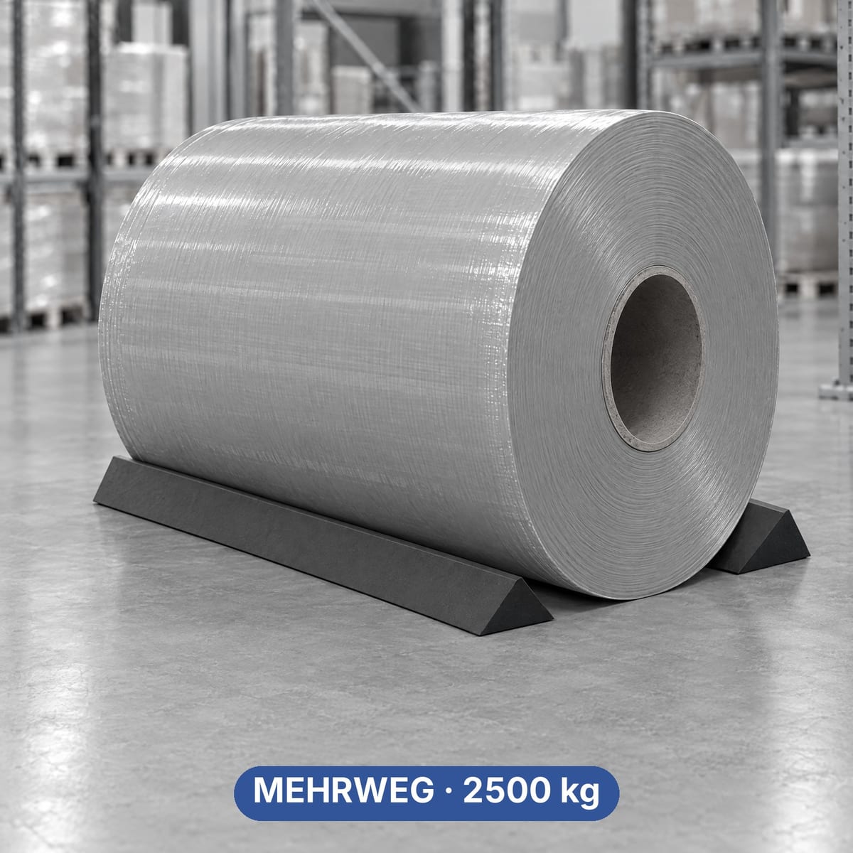 Wiederverwendbarer ROLL-Rollenkeil KU04-570 aus PE mit Gummipolstern