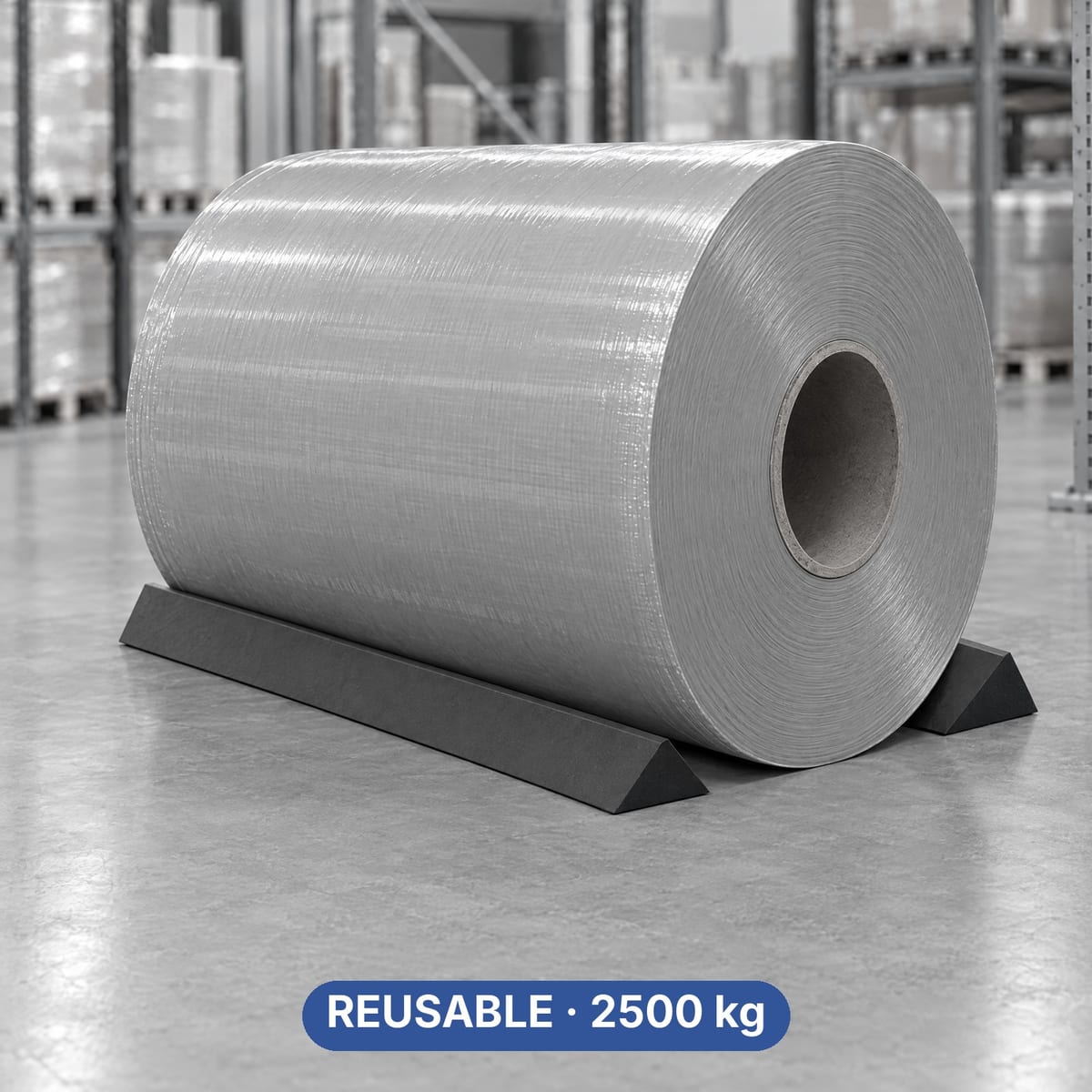 ROLL KU04-570 reusable roll chock in PE with rubber pads