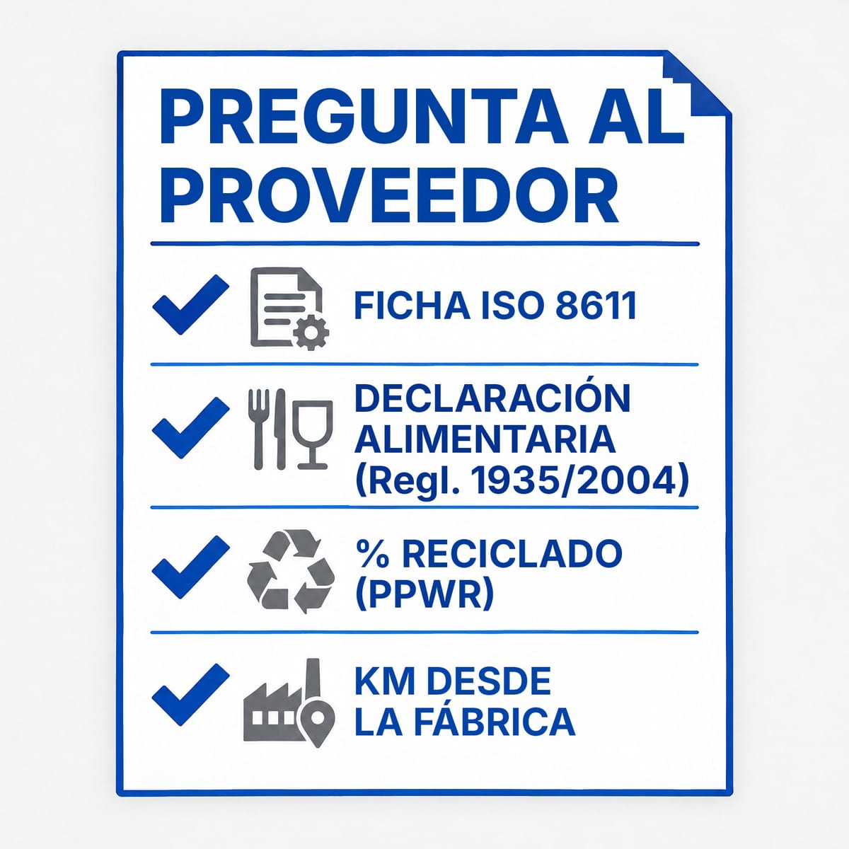 Lista para elegir un proveedor de palets de plástico: ISO 8611, alimentos, reciclado, distancia de la planta