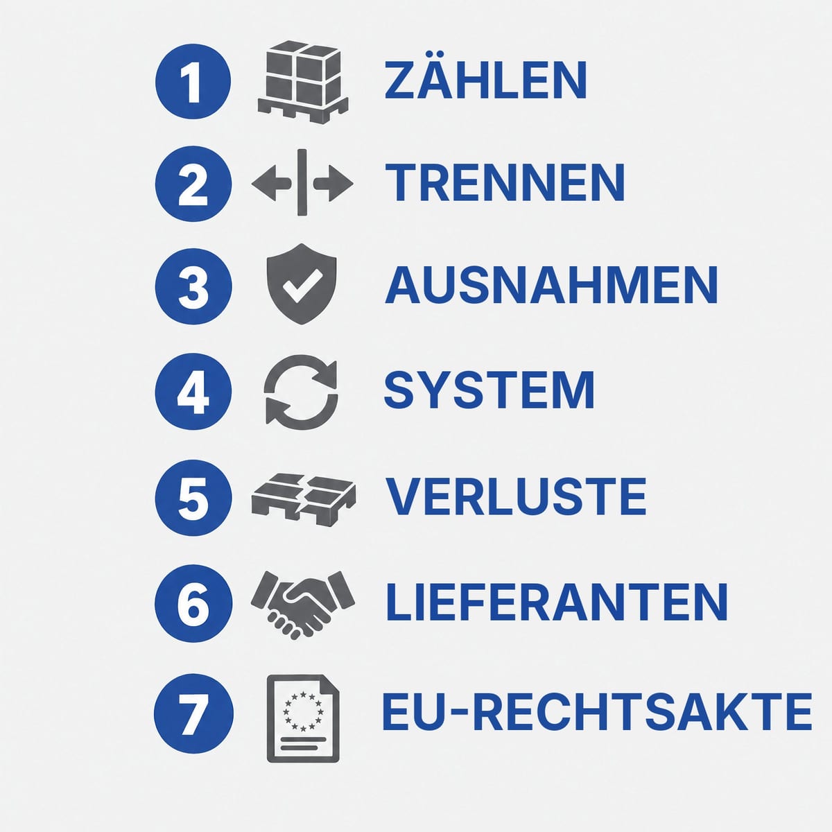 Checkliste in sieben Schritten, um Palettenströme auf die PPWR-Ziele 2030 vorzubereiten